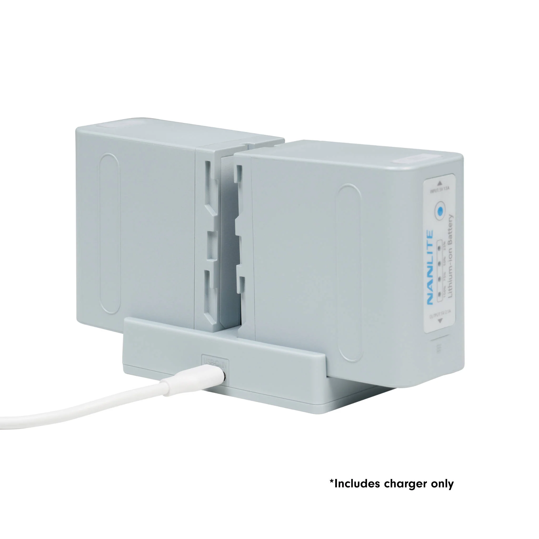 BT-CG-NPF-2 Dual-Slot NP-F Battery Charger, Mint Blue - Image 3