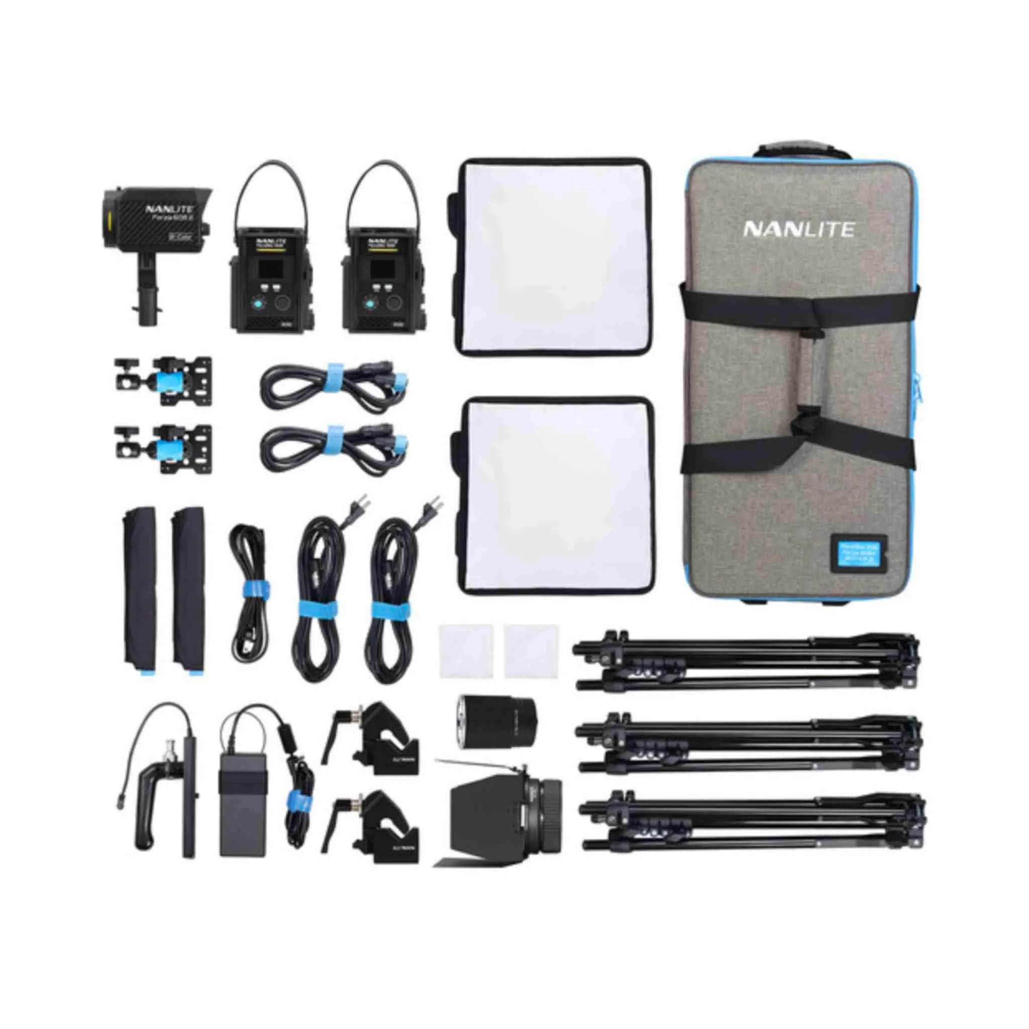 PavoSlim 60B LED Panels and Forza 60B II Kit with Fresnel, Pop-Up Softboxes, Stands, and Case - Image 20